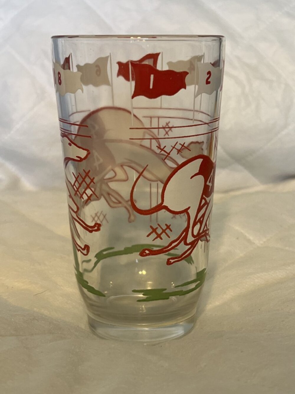 Vintage Boscul Velvet Peanut Butter Greyhound Dog Racing Glass #4 Glass Tumbler - Picture 2 of 5